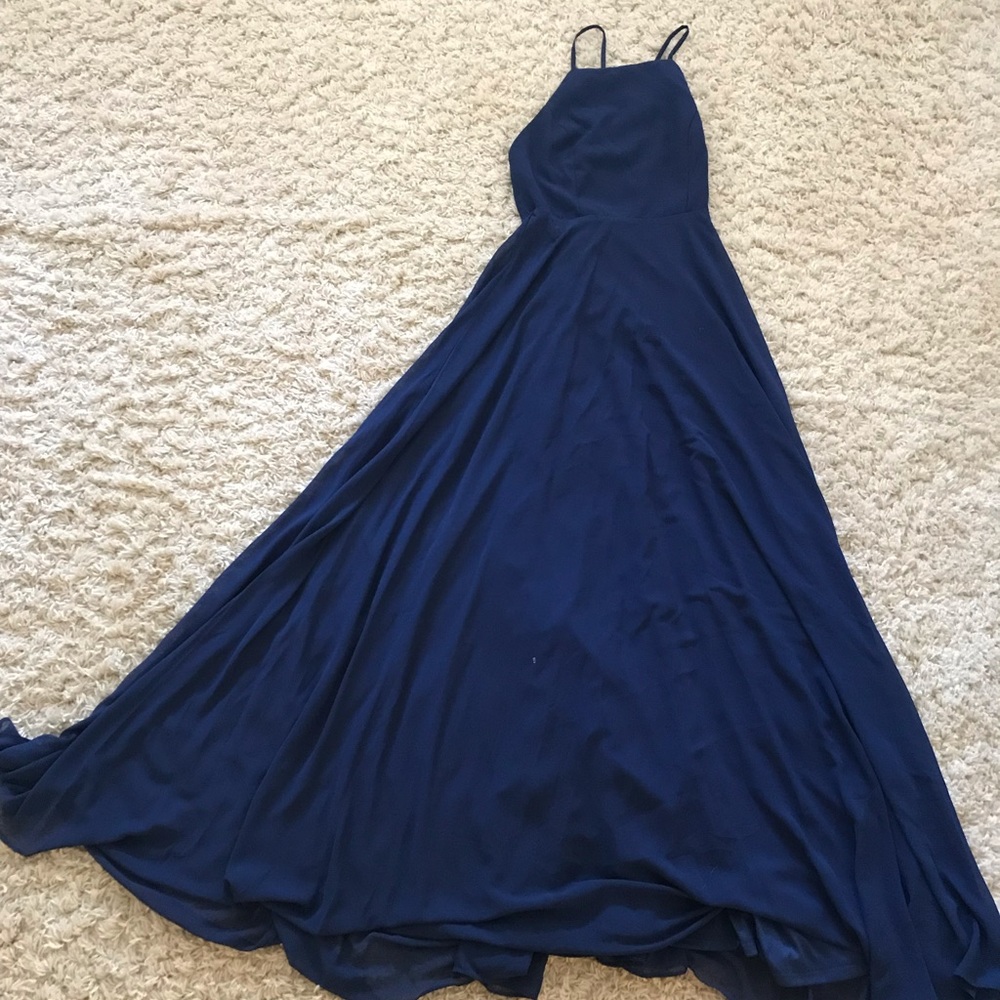 Lulu’s Mythical Kind of Love Navy Blue maxi Dress